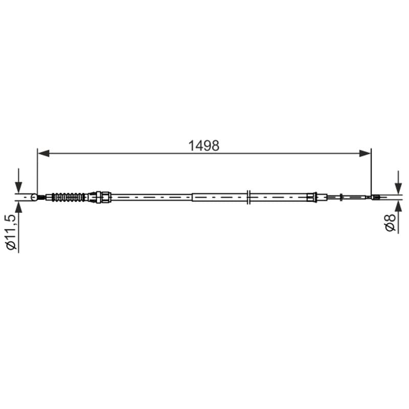 BOSCH 1 987 482 789 trosas, stovėjimo stabdys