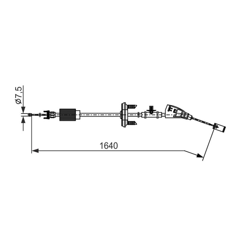 BOSCH 1 987 482 798 trosas, stovėjimo stabdys