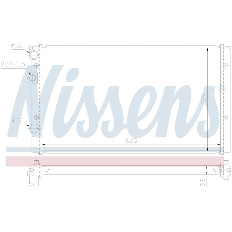 NISSENS radiatorius, variklio aušinimas 65248