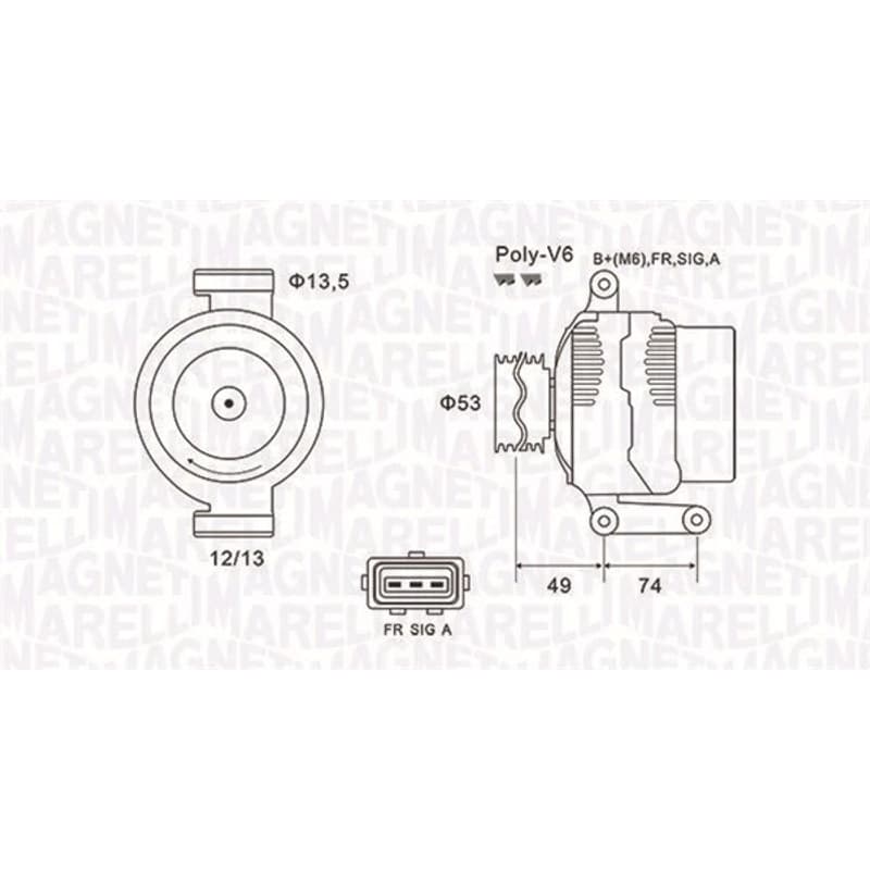 MAGNETIMARELLI kintamosios srovės generatorius 063731635010