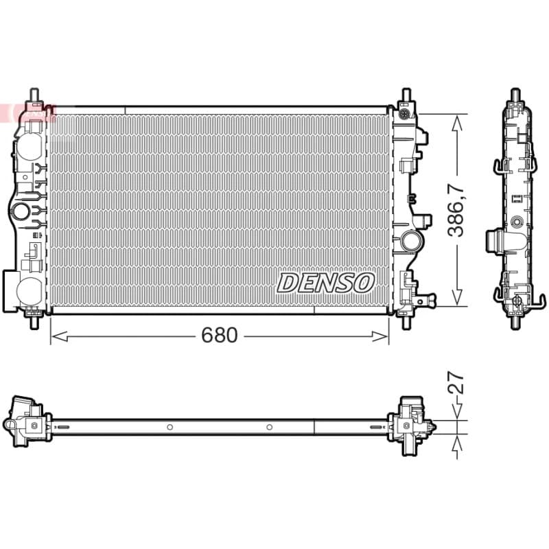 Aušinimo radiatorius DENSO DRM20047