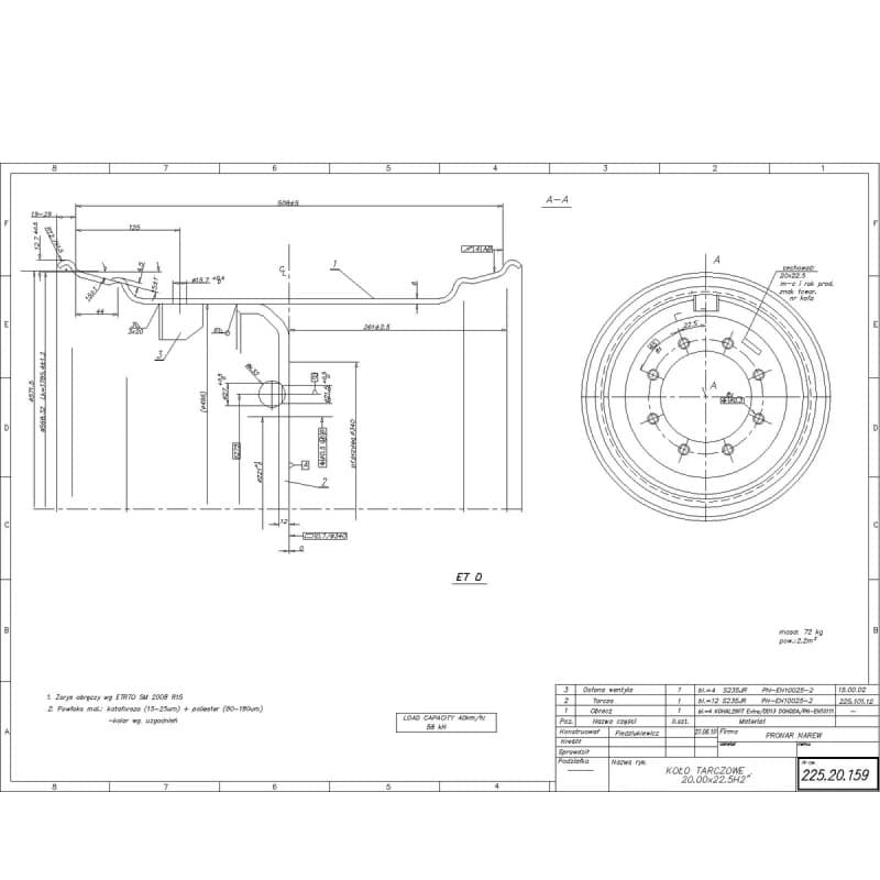 Ratlankis 20x22,5 PRONAR F8 ET0 (225.20.159.6) PAD-B-6a8440ee3258dcafd387