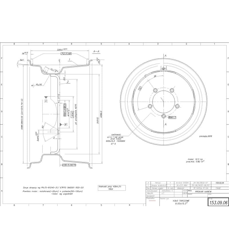 Ratlankis 9x15,3 PRONAR F5 ET0 110/140 (153.09.06) PAD-B-642403705e8af9968975