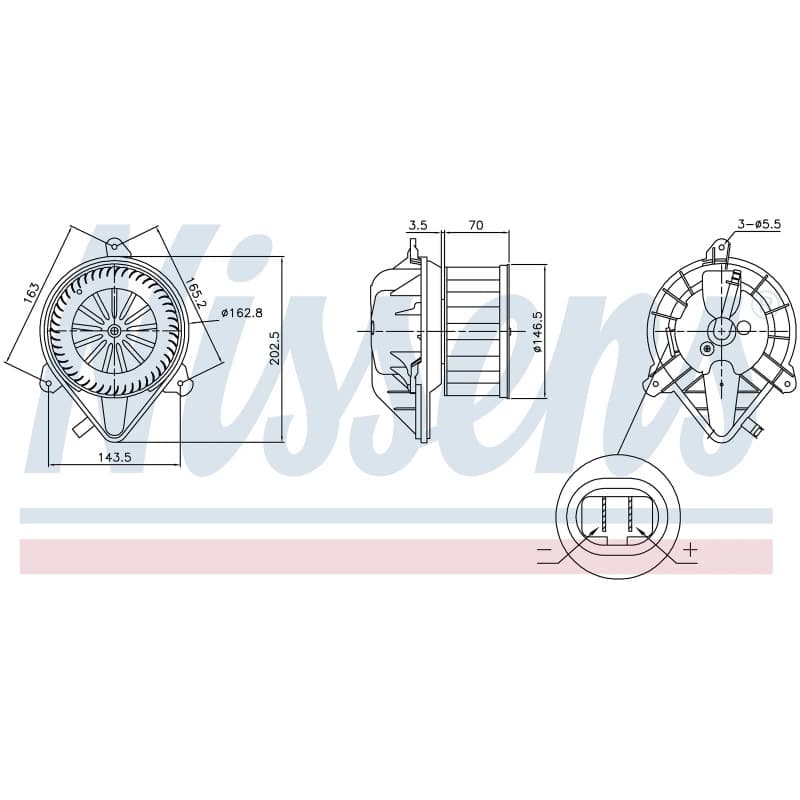Salono ventiliatorius NISSENS 87171 NISS