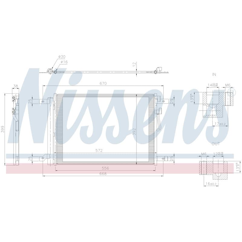 Kondicionieriaus kondensatorius NISSENS 941381 NISS