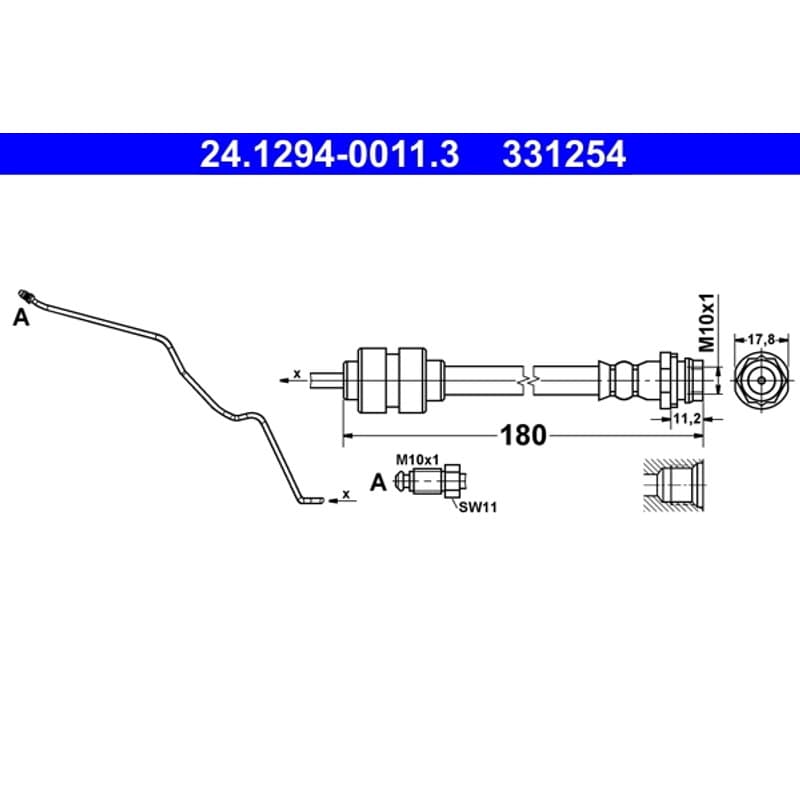ATE stabdžių žarnelė 24.1294-0011.3