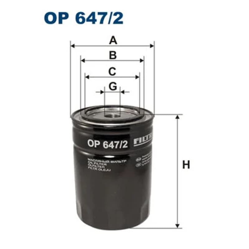 FILTRON alyvos filtras OP 647/2