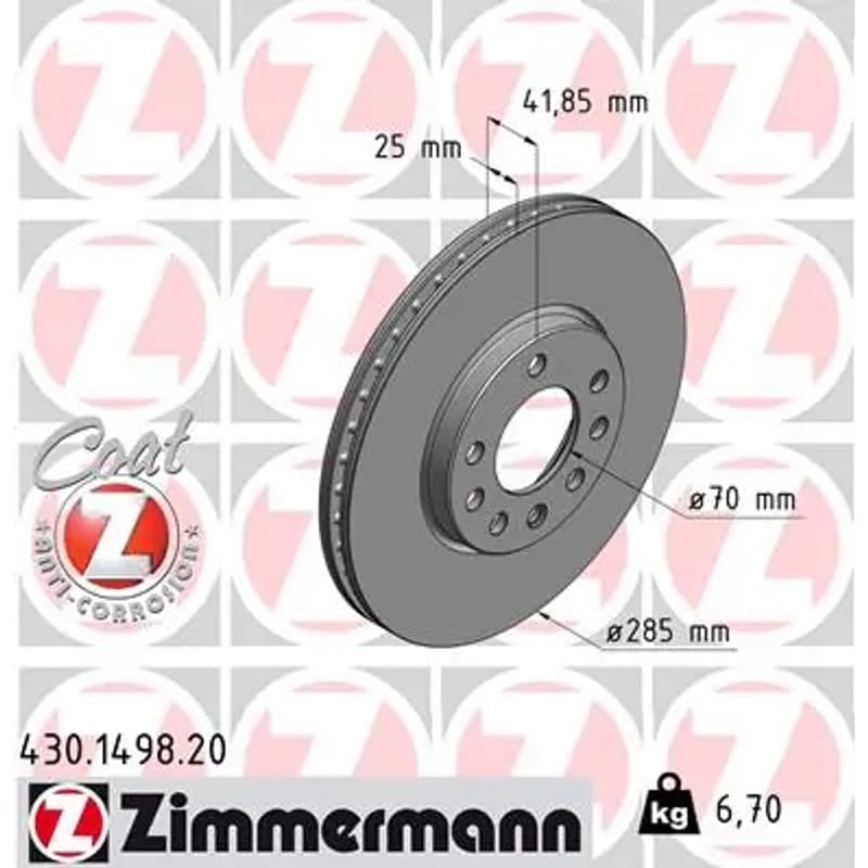 ZIMMERMANN stabdžių diskas 430.1498.20