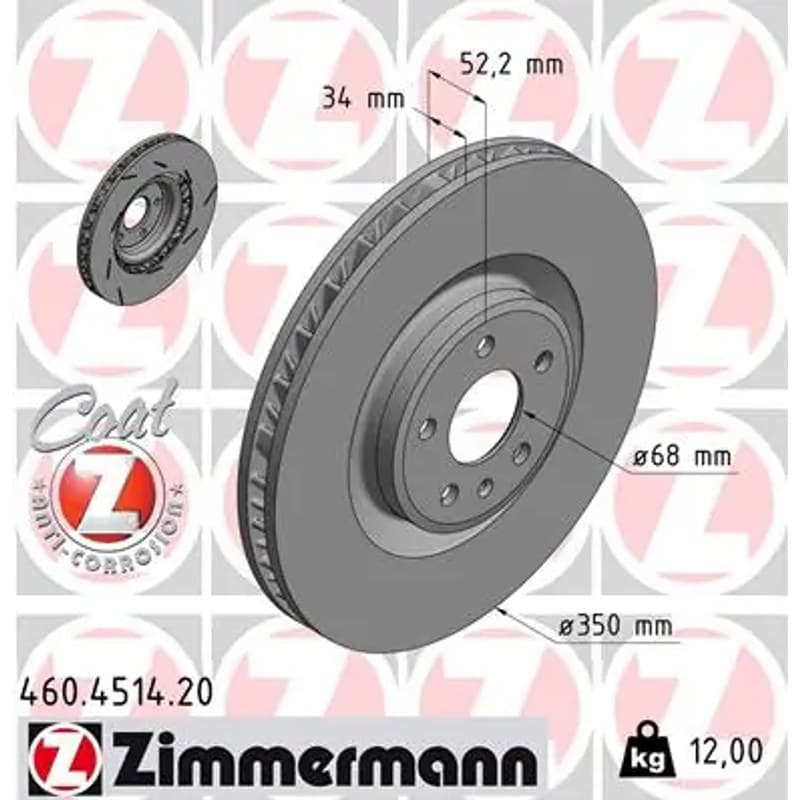 ZIMMERMANN stabdžių diskas 460.4514.20