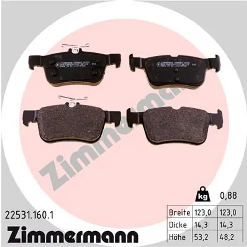 ZIMMERMANN Būgnai ir trinkelės 22531.160.1