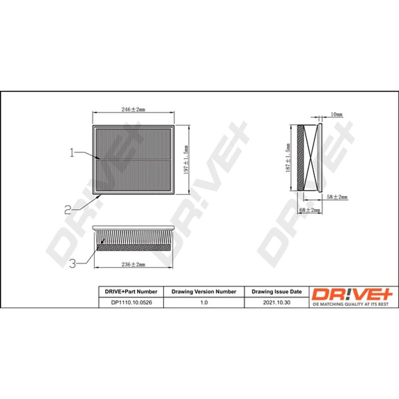 DRVE oro filtras DP1110.10.0526