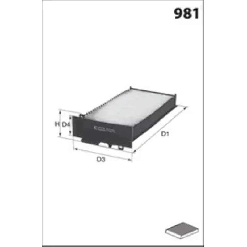 MECAFILTER filtras, salono oras ELR7134