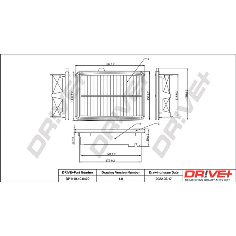 DRVE oro filtras DP1110.10.0470