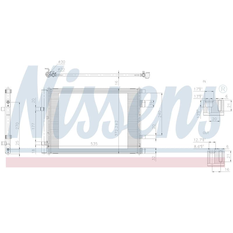 Kondicionieriaus kondensatorius NISSENS 941459 NISS