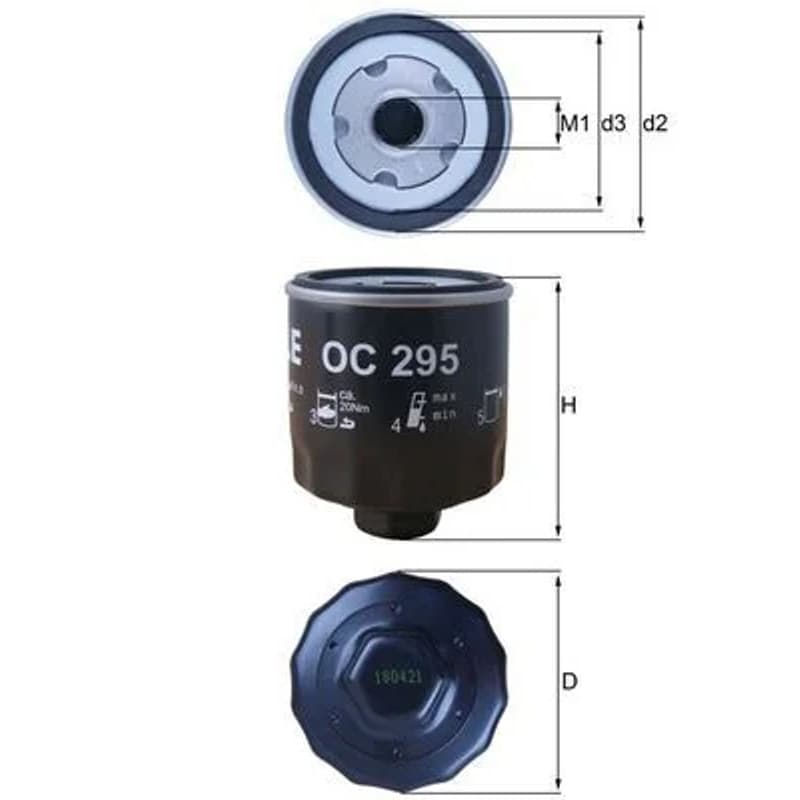MAHLE OC 295 alyvos filtras