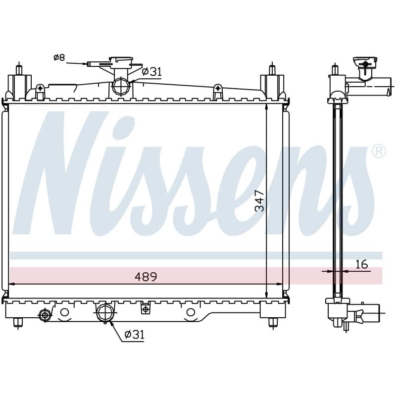 NISSENS radiatorius, variklio aušinimas 64789A