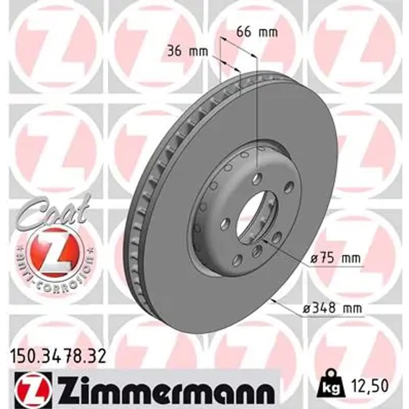 ZIMMERMANN stabdžių diskas 150.3478.32