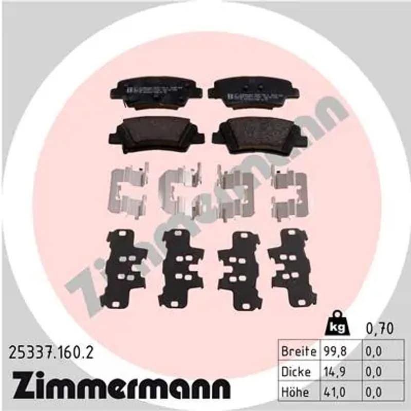 ZIMMERMANN Būgnai ir trinkelės 25337.160.2