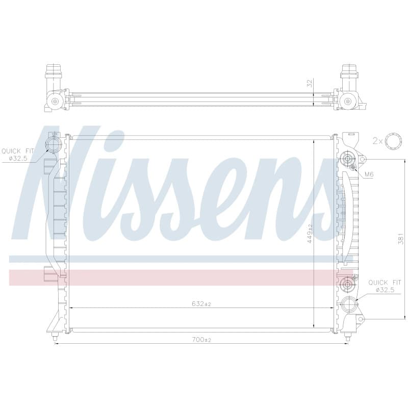 NISSENS radiatorius, variklio aušinimas 60423A