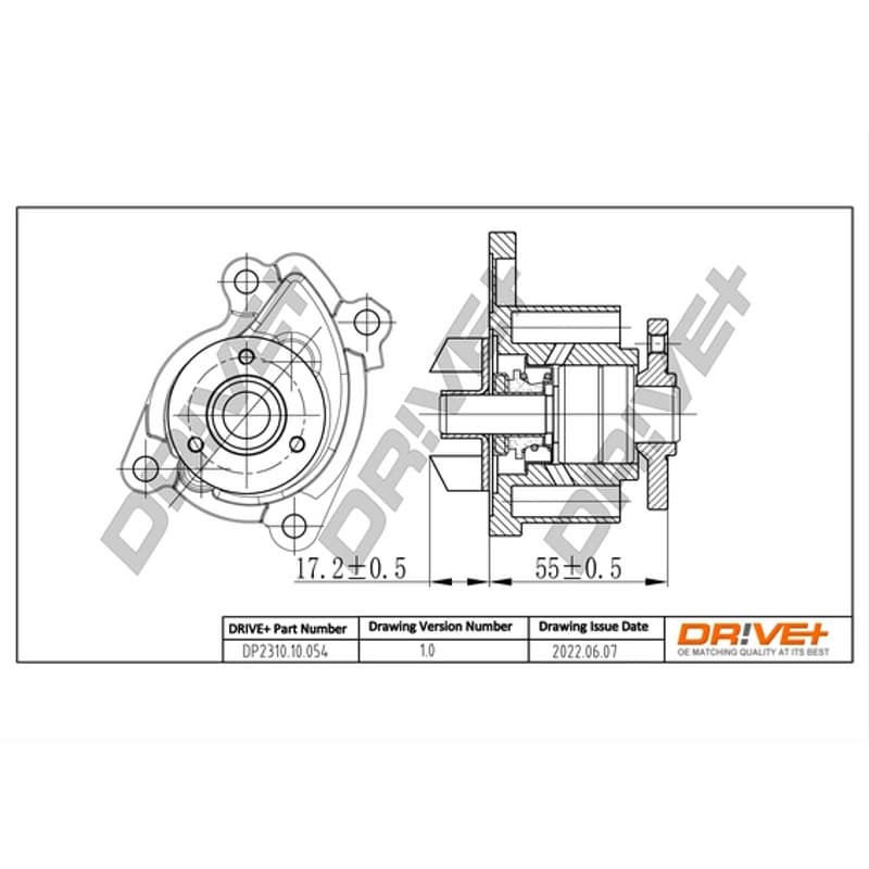 DRVE Vandens siurblys, variklio aušinimas DP2310.10.054