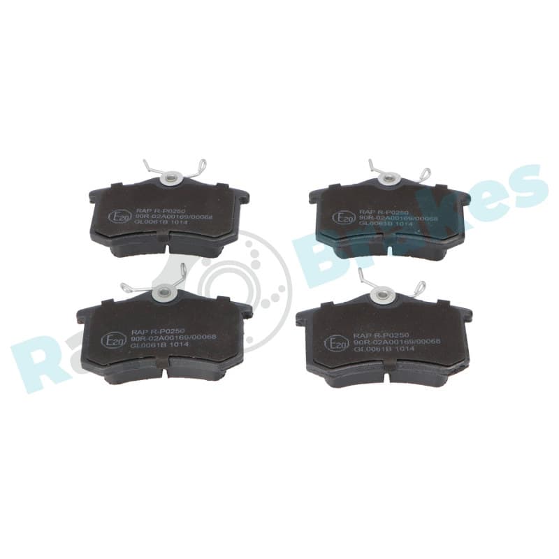 RAPBRAKES stabdžių trinkelių rinkinys, diskinis stabdys R-P0250