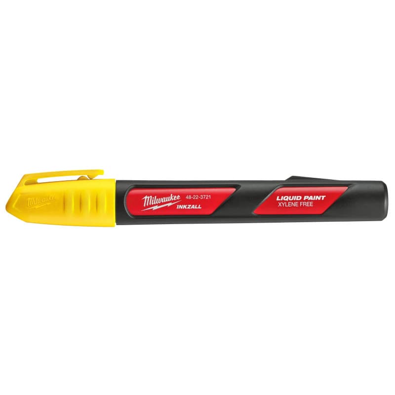 MILWAUKEE INKZALL™ skystų dažų žymekliai – Liquid Paint Marker – Yellow 48223721 MILWAUKEE