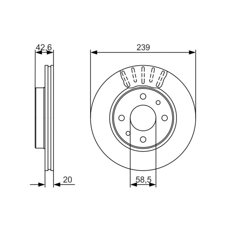 BOSCH 0 986 479 082 stabdžių diskas