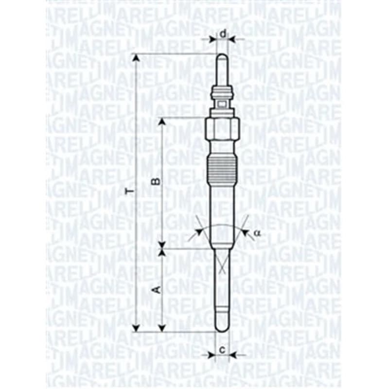 MAGNETIMARELLI kaitinimo žvakė 062900085304