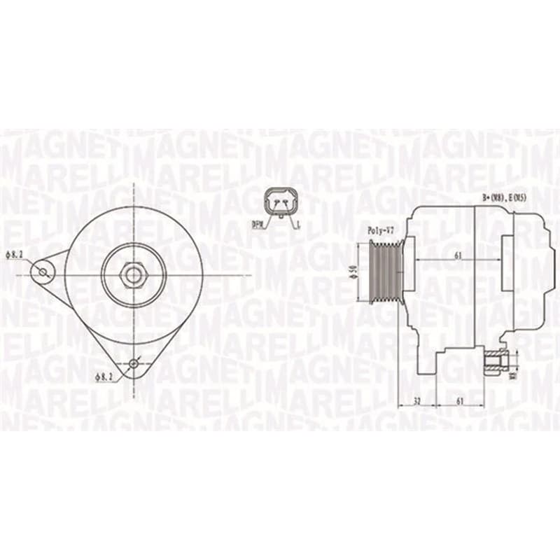 MAGNETIMARELLI kintamosios srovės generatorius 063731959010
