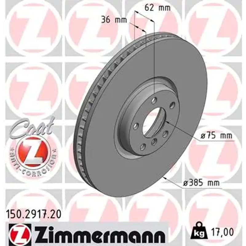 ZIMMERMANN stabdžių diskas 150.2917.20