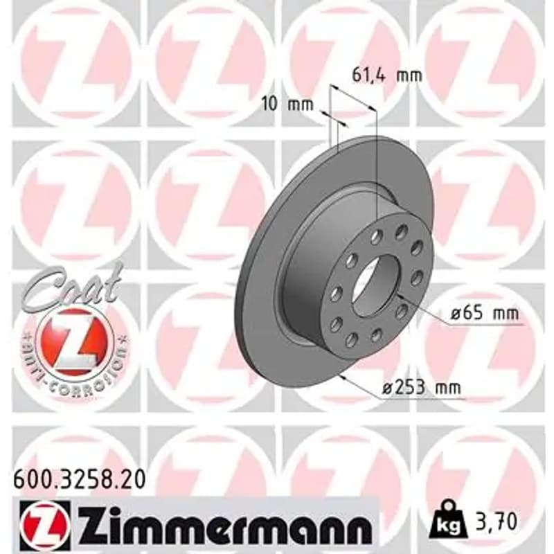ZIMMERMANN stabdžių diskas 600.3258.20