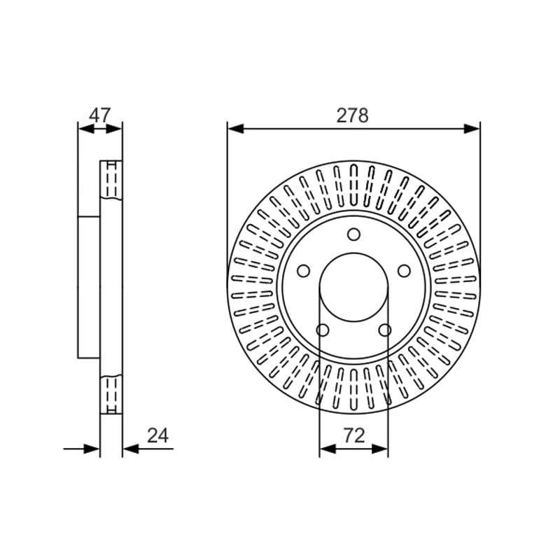 BOSCH 0 986 479 A52 stabdžių diskas
