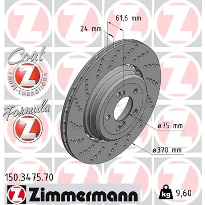 ZIMMERMANN stabdžių diskas 150.3475.70