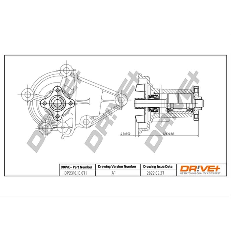 DRVE Vandens siurblys, variklio aušinimas DP2310.10.071