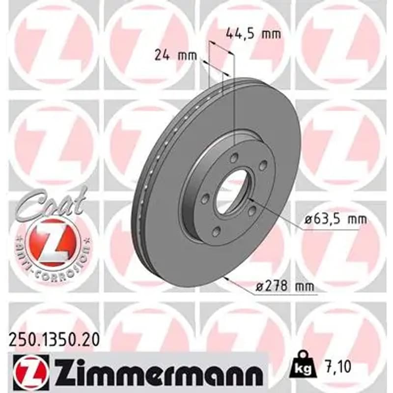 ZIMMERMANN stabdžių diskas 250.1350.20
