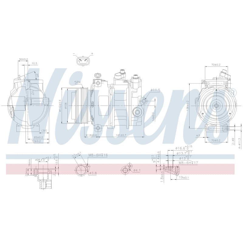 NISSENS kompresorius, oro kondicionierius 89031