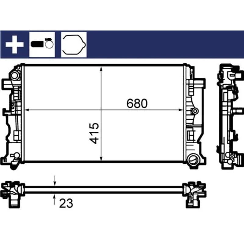 MAHLE CR 1710 000S radiatorius, variklio aušinimas