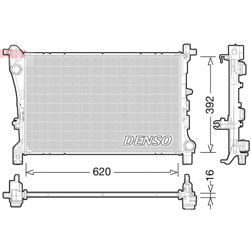 DENSO radiatorius, variklio aušinimas DRM09166