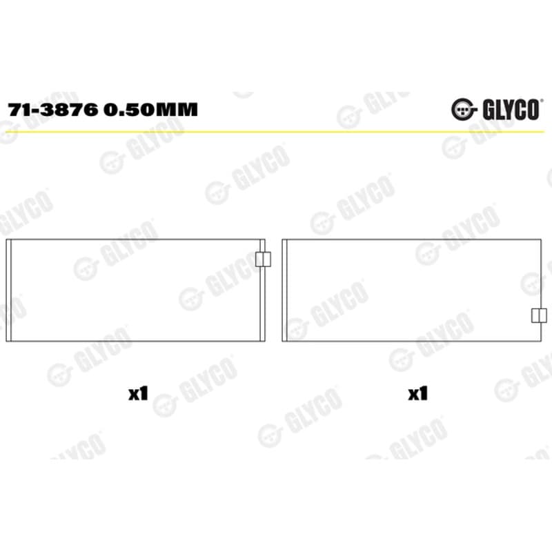 GLYCO guoliai dideliu galu 71-3876 0.50mm