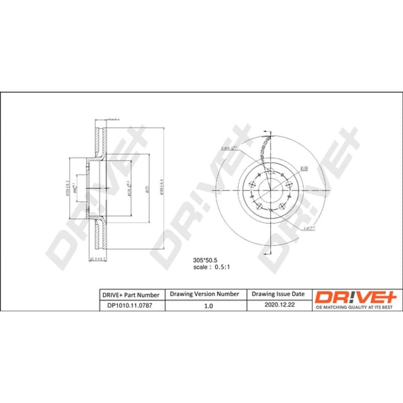 DRVE stabdžių diskas DP1010.11.0787