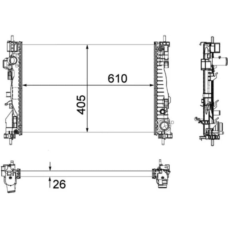 MAHLE CR 1178 000P radiatorius, variklio aušinimas