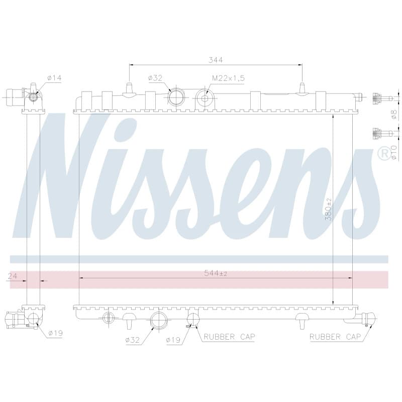 NISSENS radiatorius, variklio aušinimas 63502
