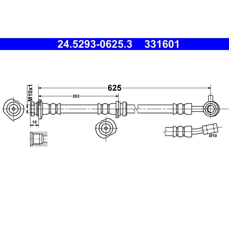 ATE stabdžių žarnelė 24.5293-0625.3