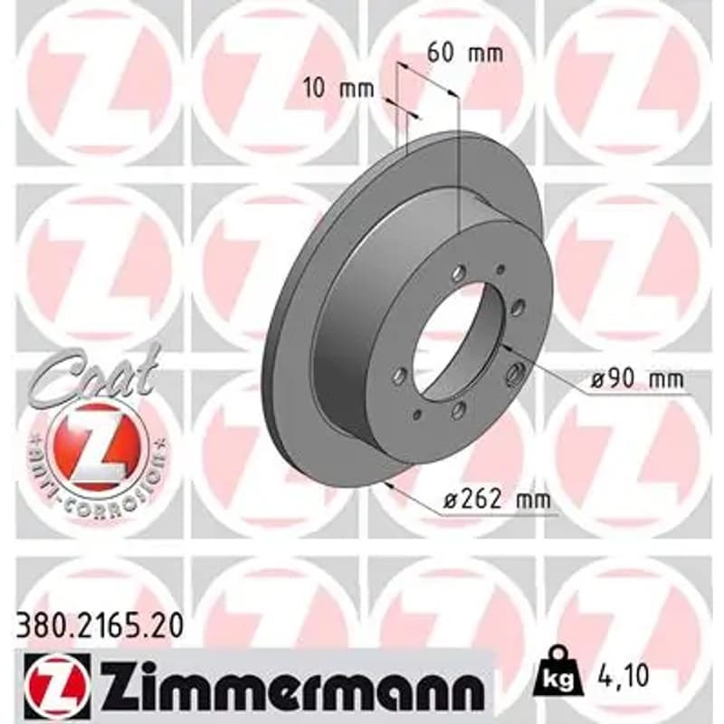 ZIMMERMANN stabdžių diskas 380.2165.20