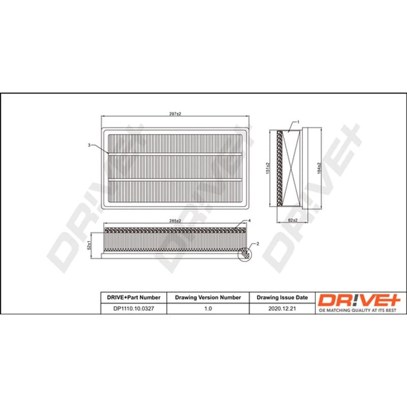 DRVE oro filtras DP1110.10.0327