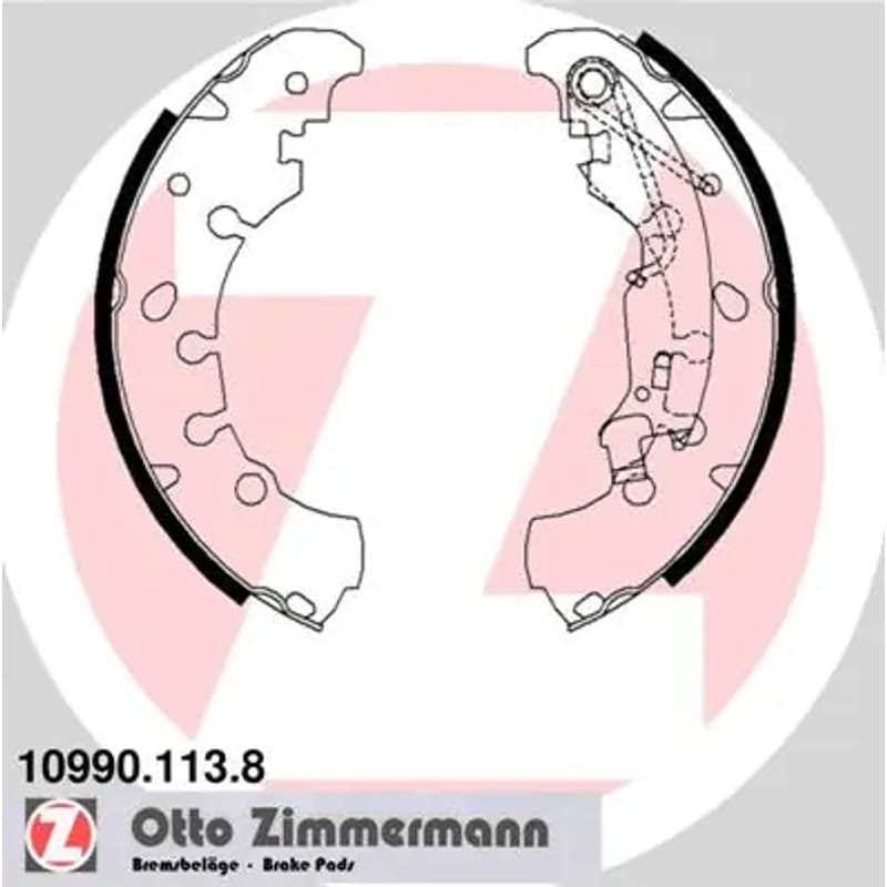 ZIMMERMANN stabdžių trinkelių komplektas 10990.113.8