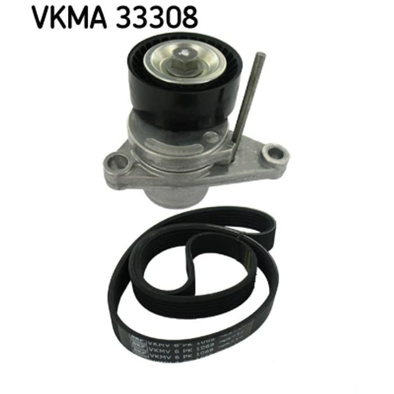 SKF VKMA 33308 V formos rumbuotas diržas, komplektas