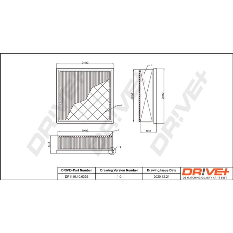 DRVE oro filtras DP1110.10.0392