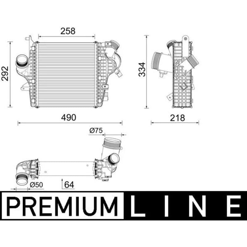 MAHLE CI 637 000P tarpinis suslėgto oro aušintuvas, kompresorius