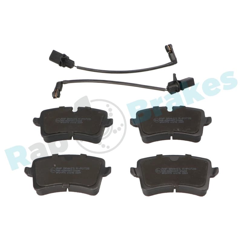 RAPBRAKES stabdžių trinkelių rinkinys, diskinis stabdys R-P0728